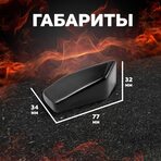Декоративные керамические камни, 5 шт, граненые черные