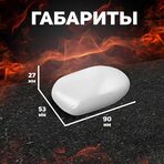 Декоративные керамические камни, 5 шт, гладкие белые