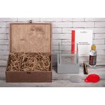 Подарочный набор SteelHeat PREMIUM BOX GLORIA серая + деревянная коробка + стартовый комплект