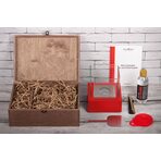 Подарочный набор SteelHeat PREMIUM BOX GLORIA красный + деревянная коробка + стартовый комплект