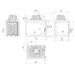 Топка Kratki SIMPLE/Z/S/L/BS, угловое стекло слева