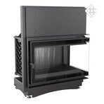 Топка Kratki OLIWIA/P/BS/DECO, Г-образное стекло справа