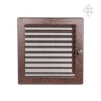 Вентиляционная решетка 22х22 черная/медь пористая с жалюзи