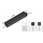 Каминная решетка вентиляционная Kratki Luft 12x40 черная
