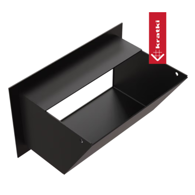 Каминная решетка вентиляционная Kratki Luft 12x20 черная
