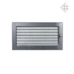 Вентиляционная решетка 17х30 черная/хром пористая с жалюзи