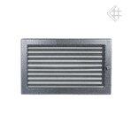 Вентиляционная решетка 22х30 черная/хром пористая с жалюзи
