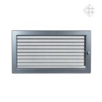 Вентиляционная решетка 22х37 графитовая с жалюзи