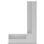 Вентиляционная решетка Люфт угловая/9*40 см правая белая (LUFT/NP/9/40/45S/B)