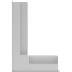 Вентиляционная решетка Люфт угловая/9*40 см левая белая (LUFT/NL/9/40/45S/B)