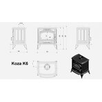 Чугунная печь Kratki Koza/K6