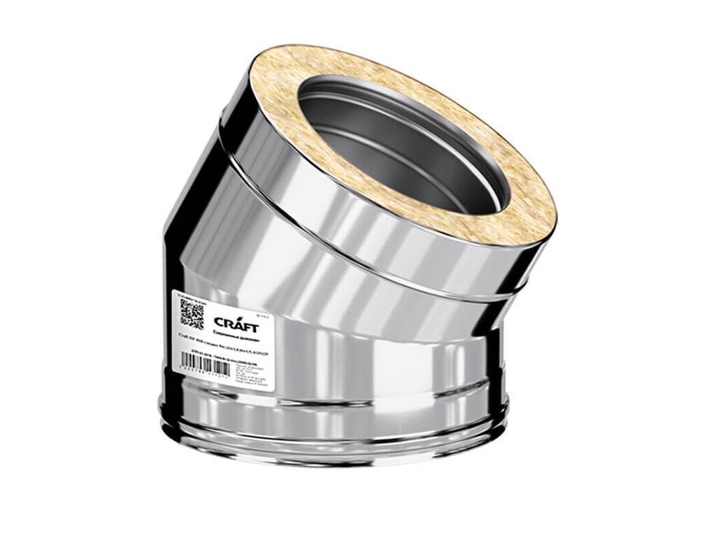 Craft сэндвич-отвод 30° (304/0,8/304/0,5) Ф120х220 Craft сэндвич-отвод 30° (304/0,8/304/0,5) Ф120х220