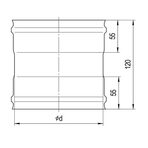 Craft HF-P адаптер котла ММ (316/0,8/черный) Ф150