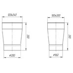 Craft Oval ревизия 90° 120х240 (316/0,5) Ф150 с заглушкой