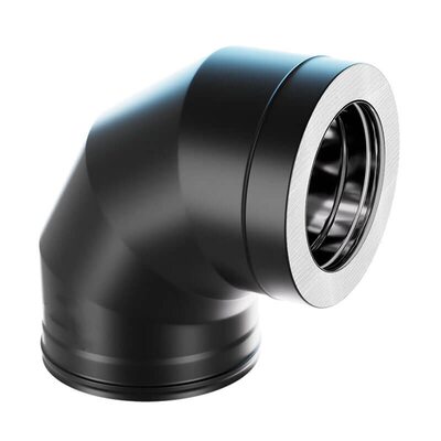 Craft HF-25BP сэндвич-колено 90° (316/0,8/черный) Ф250х300