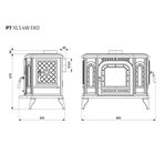 Печь-камин KAWMET P7 10.5 kW PB EKO