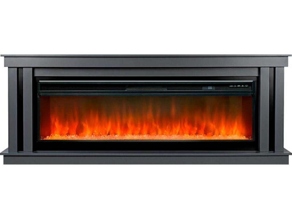 Каминокомплект Cosmo 60 (Разборный) - Серый графит с черным с очагом Vision 60 LED Каминокомплект Cosmo 60 (Разборный) - Серый графит с черным с очагом Vision 60 LED