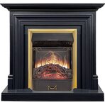 Электрокамин напольный Bradford - Серый графит с очагом Majestic FX M Brass