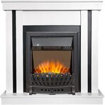 Каминокомплект Cosmo (Разборный) - Белый с черным с очагом Aspen Black
