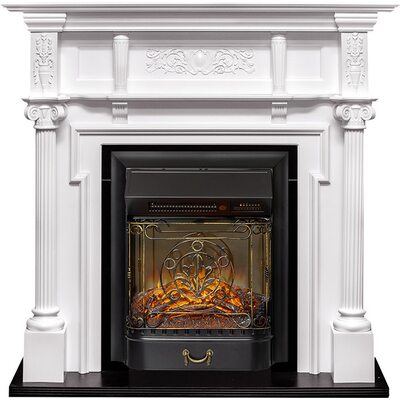 Электрокамин Oxford - Белый с очагом Majestic FX M Black
