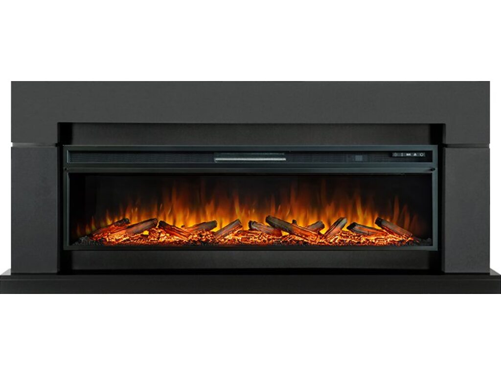 Каминокомплект Lindos 60 (Разборный) - Серый графит с очагом Vision 60 LOG LED Каминокомплект Lindos 60 (Разборный) - Серый графит с очагом Vision 60 LOG LED
