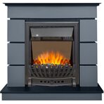 Каминокомплект Modern (Разборный) - Серый графит (Глубина 319 мм) с очагом Aspen Black