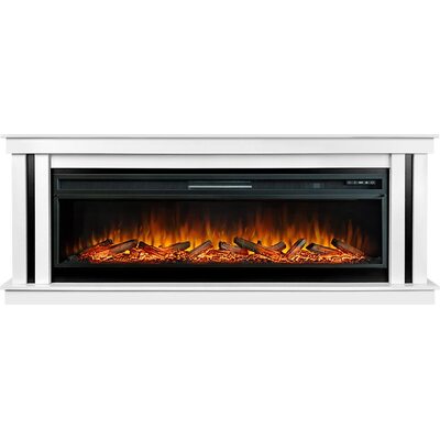 Каминокомплект Cosmo 60 (Разборный) - Белый с черным с очагом Vision 60 LOG LED