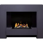 Электрический камин Tokyo - Graphite Grey с очагом Cassette 400 LNH-INT (с дровами)