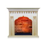 Электрокамин Abu-Dabi - Белый дуб, патина золото с очагом Cassette 600 NH