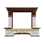 Каминокомплект Pierre Luxe - Темный дуб / Белый с очагом XHD28L-INT