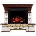 Каминокомплект Pierre Luxe - Темный дуб / Белый с очагом XHD28L-INT