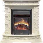 Электрический камин Luzern - Слоновая кость с очагом Majestic FX Black