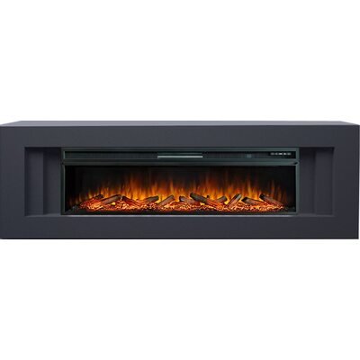 Каминокомплект Line 60 SFT (Разборный) - Серый графит с очагом Vision 60 LOG LED_