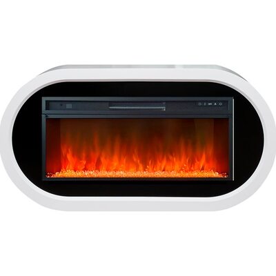 Каминокомплект Ellipse - Белый с черным (ширина 1450 мм) с очагом Vision 42 LED