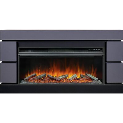 Электрокамин напольный Modern 42 SFT (Разборный) - Серый графит с очагом Vision 42 LOG LED
