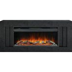 Электрокамин напольный Line 42 Dark Grey (Разборный) - Темный серый с очагом Vision 42 LOG LED