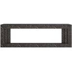 Электрокамин Line 60 SFT Stone Touch - Серый мрамор с очагом Vision 60 LED