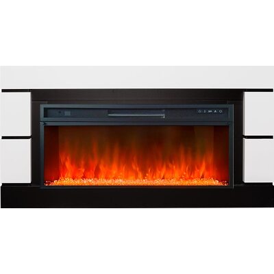 Каминокомплект Modern 42 - Белый с черным (Ширина 1395 мм) с очагом Vision 42 LED