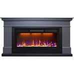 Электрокамин напольный California Graphite - Серый графит (Высота 850 мм) с очагом Crystal 36 RF
