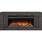 Электрокамин напольный Line 42 SFT Stone Touch - Серый мрамор с очагом Vision 42 LOG LED
