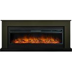 Каминокомплект Bergen 60 SFT (Разборный) - Темная олива с очагом Vision 60 LOG LED