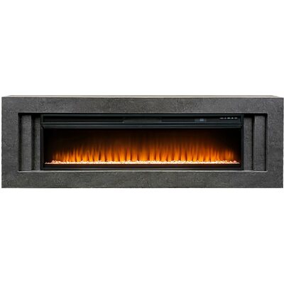 Электрокамин напольный Line 60 Dark Grey (Разборный) - Темный серый с очагом Vision 60 LED