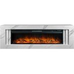 Каминокомплект Line 60 SFT White Marble - Белый мрамор с очагом Vision 60 LOG LED