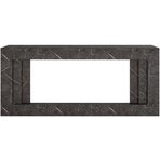 Электрокамин напольный Line 42 SFT Stone Touch - Серый мрамор с очагом Vision 42 LOG LED
