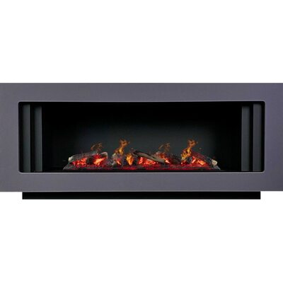 Каминокомплект Line SFT - Серый графит с черным с очагом Design L1000RF 3D PS/LOG