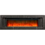 Электрокамин Line 60 SFT Stone Touch - Серый мрамор с очагом Vision 60 LED