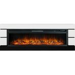 Каминокомплект Modern 60 SFT (Разборный) - Белый с черным с очагом Vision 60 LOG LED