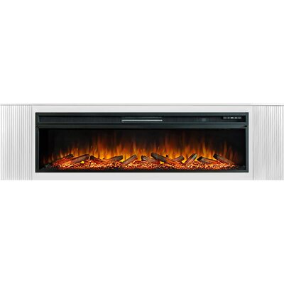 Каминокомплект Портал-тумба Madison (Разборный) - Бьянко белый с очагом Vision 60 LOG LED