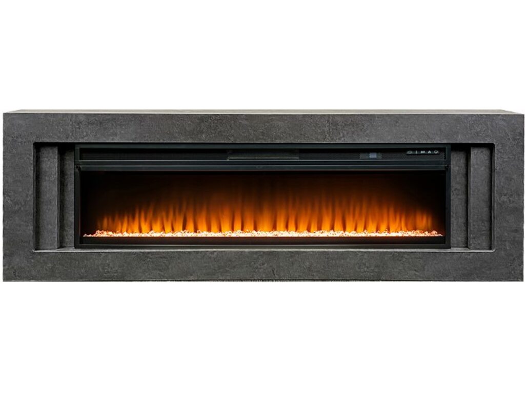 Электрокамин Line 60 Dark Grey - Темный серый с очагом Vision 60 LED Электрокамин Line 60 Dark Grey - Темный серый с очагом Vision 60 LED