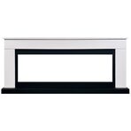Каминокомплект Bergen 60 (Разборный) - Белый с черным с очагом Vision 60 LOG LED